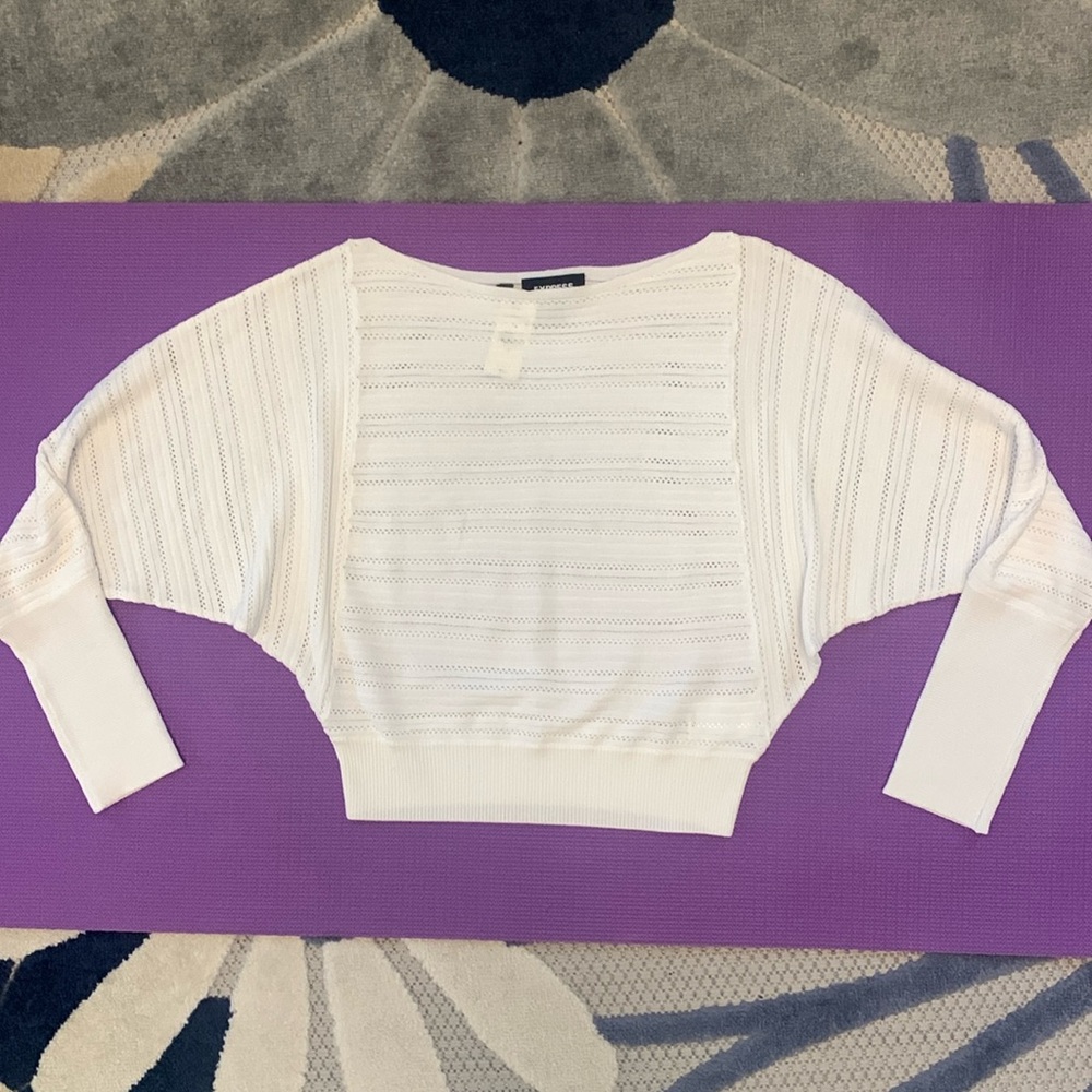 Express White Bat Wing top size Small NWT - Picture 1 of 4